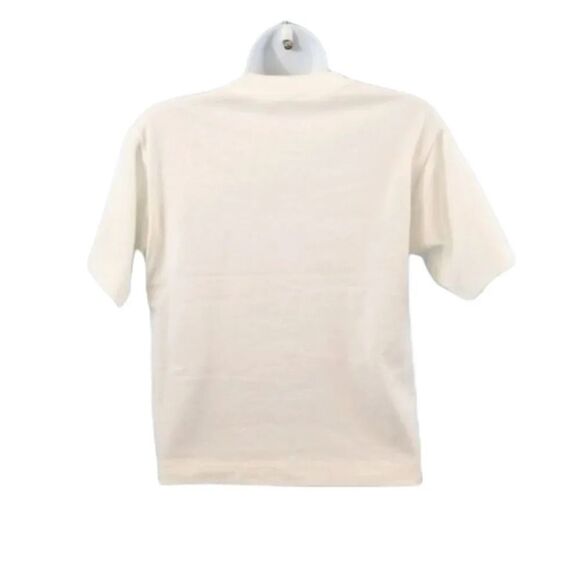 Vintage 80's Custom Hand Painted Puffy Paint Crop Tshirt Size Small - Picture 3 of 5